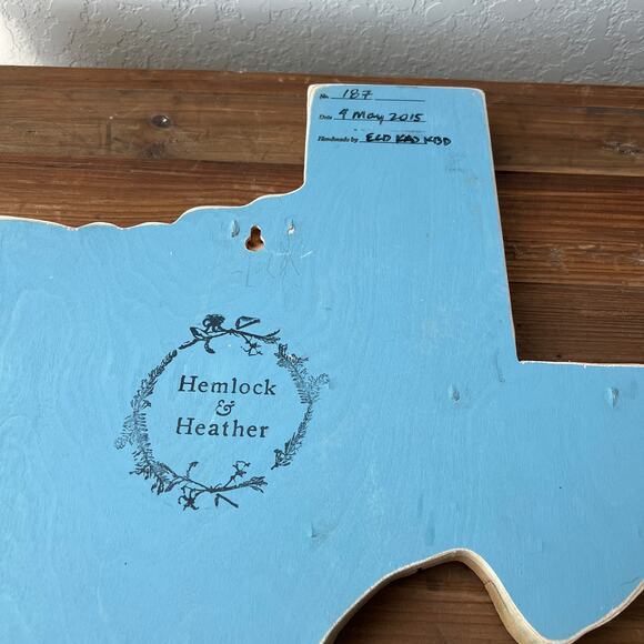 Hemlock and Heather Wood Numbered‎ Texas Wall Decor Art - Picture 7 of 10